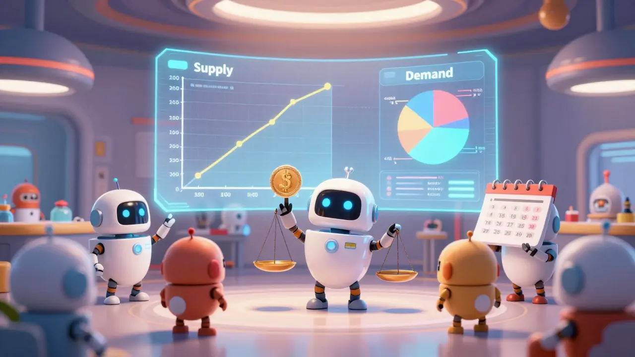 Holographic tokenomics metrics display
