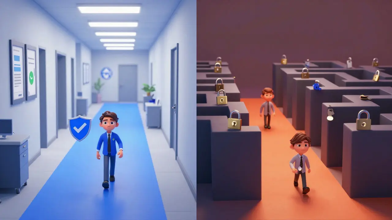 Two paths for crypto trading: compliant vs workaround in Pixar art