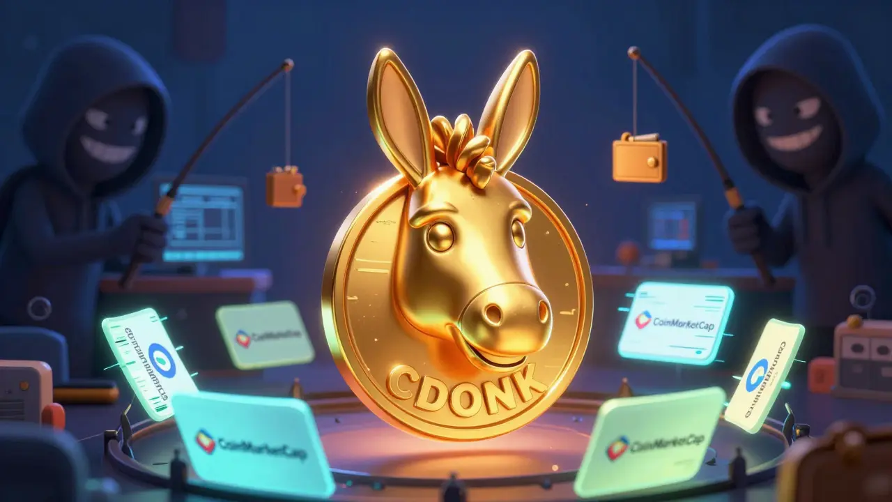 CDONK Airdrop Scam Alert: Club Donkey and CoinMarketCap Fraud Details