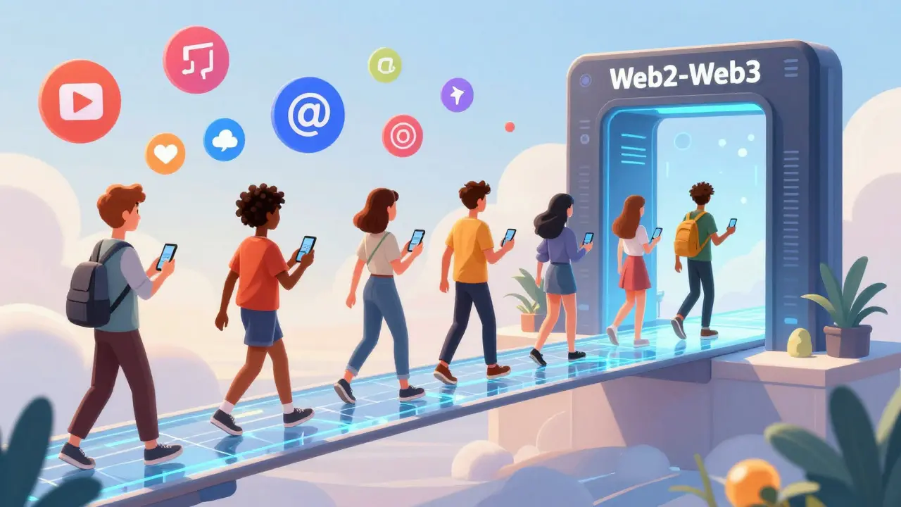 Creators and fans bridging traditional social media with blockchain technology.